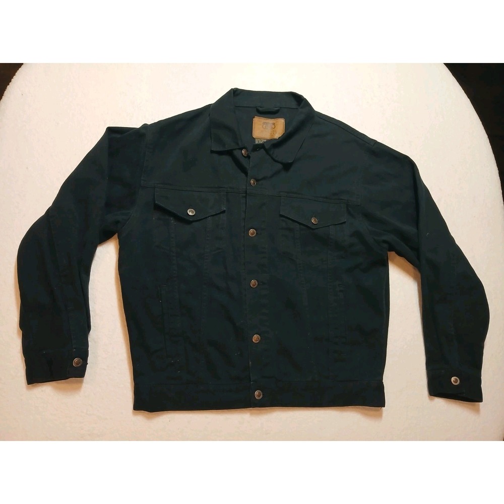 Vintage 90's/00's Route 66 Black Denim Jacket Men's Trucker Moto Size Medium